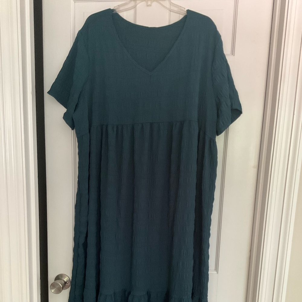 Women’s Plus Size Casual Teal Maxi Dress